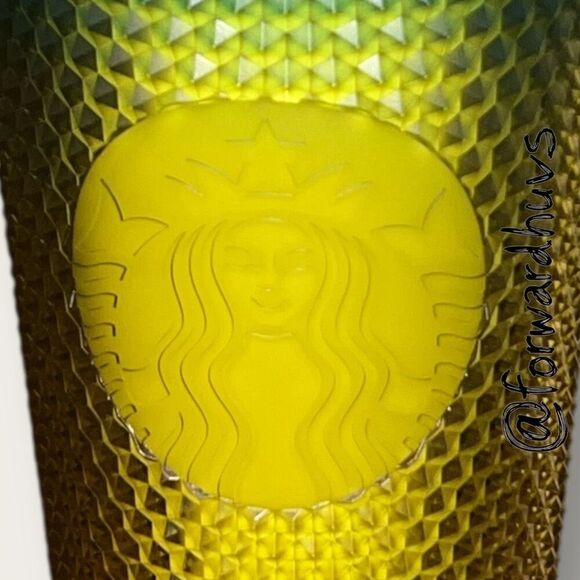 Starbucks Gradient Lemon Yellow Blue Studded Cold Tumbler – Venti 24oz - Picture 3 of 9